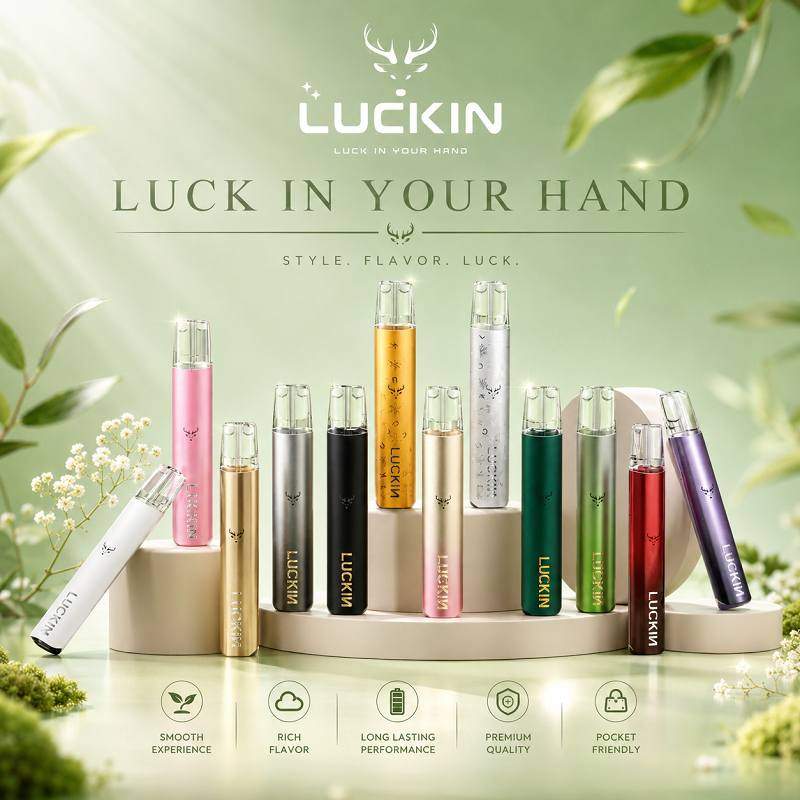 LUCKIN幸運電子煙主機 LUCKIN幸運電子煙主機|兩檔調節 · 通用一代煙彈 · 12種顏色 · 台灣現貨:圖片 1